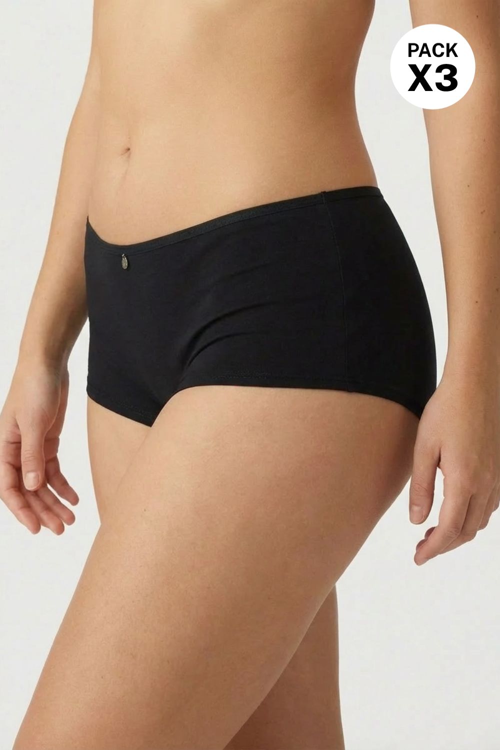 Panty silueta tipo boxer fabricado en algodón paquete x3