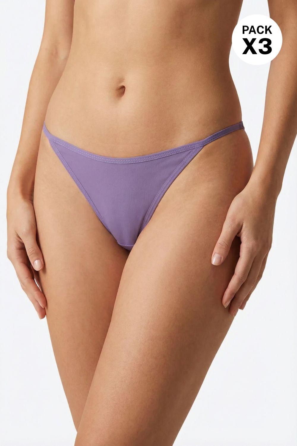 Brasilera con ajuste comodo confeccionado en algodón paquete x3