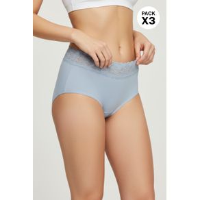 Panty estilo clasico en algodón transpirable paquete x3