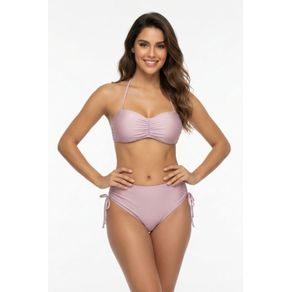 Vestido de baño estilo bikini en microfibra satinada