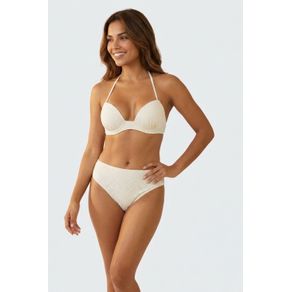 Vestido de baño estilo bikini con textura de ojalillo