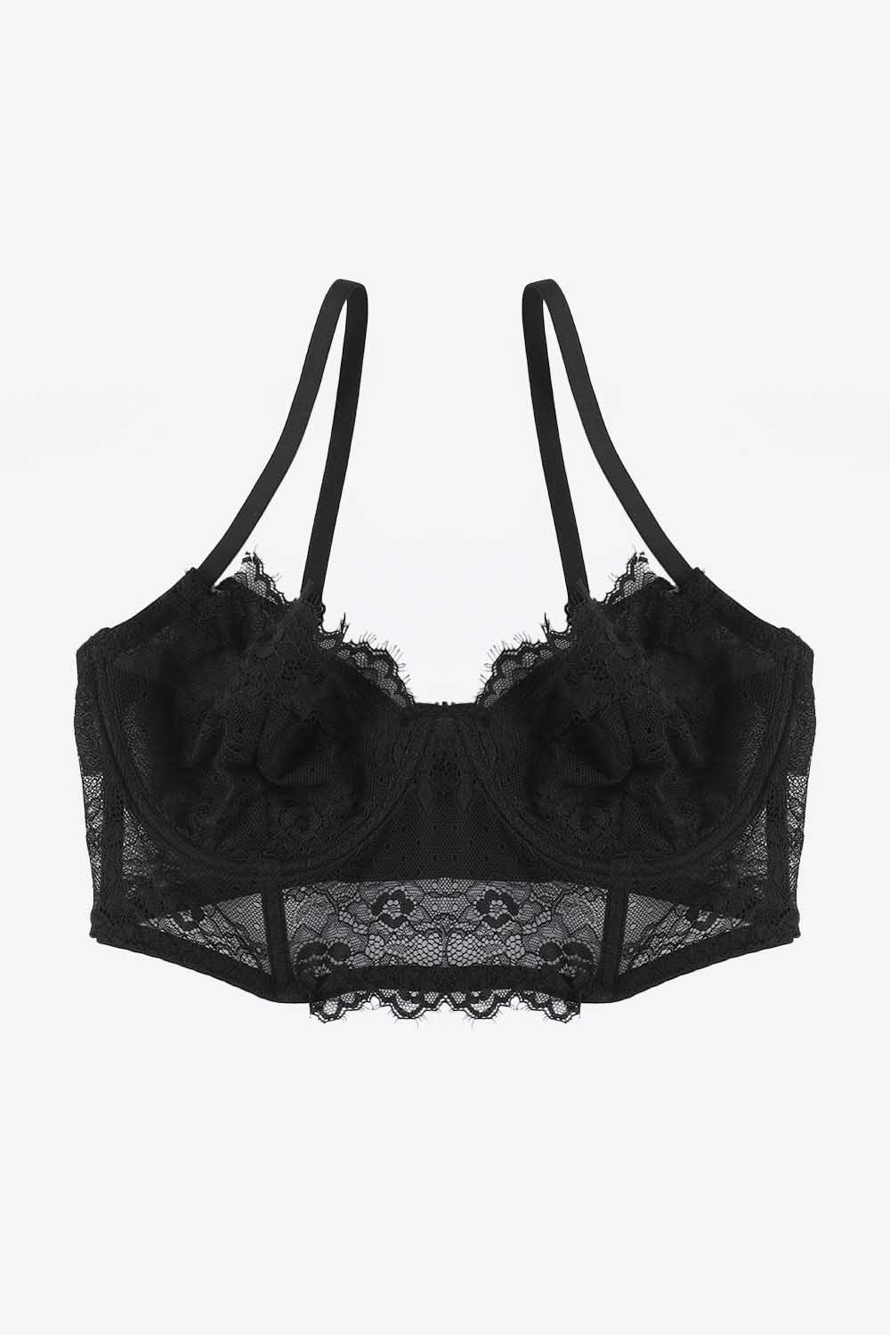 Brasier tipo bustier con encaje sensual paquete X2