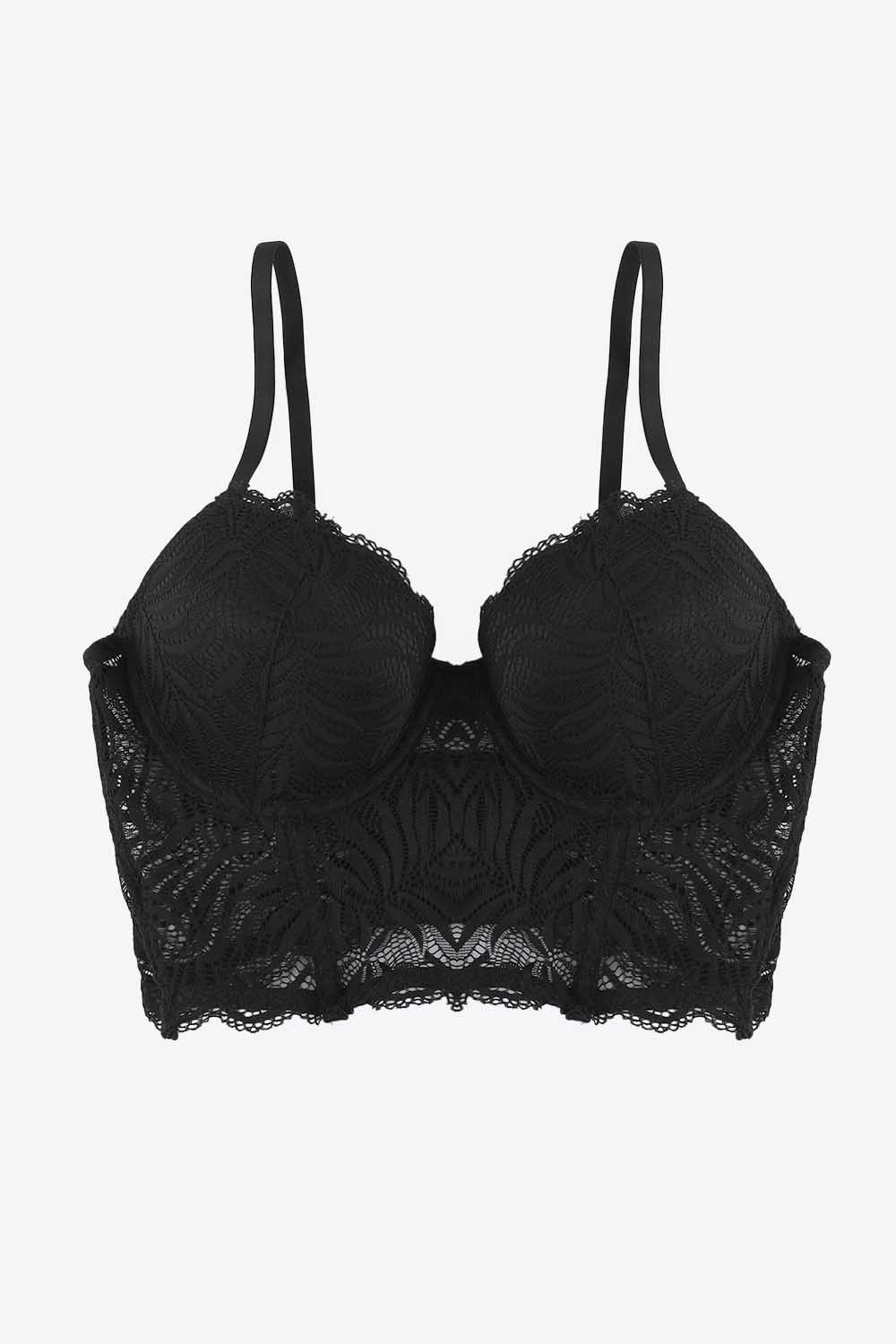 Brasier tipo bustier con base inferior elaborada en encaje