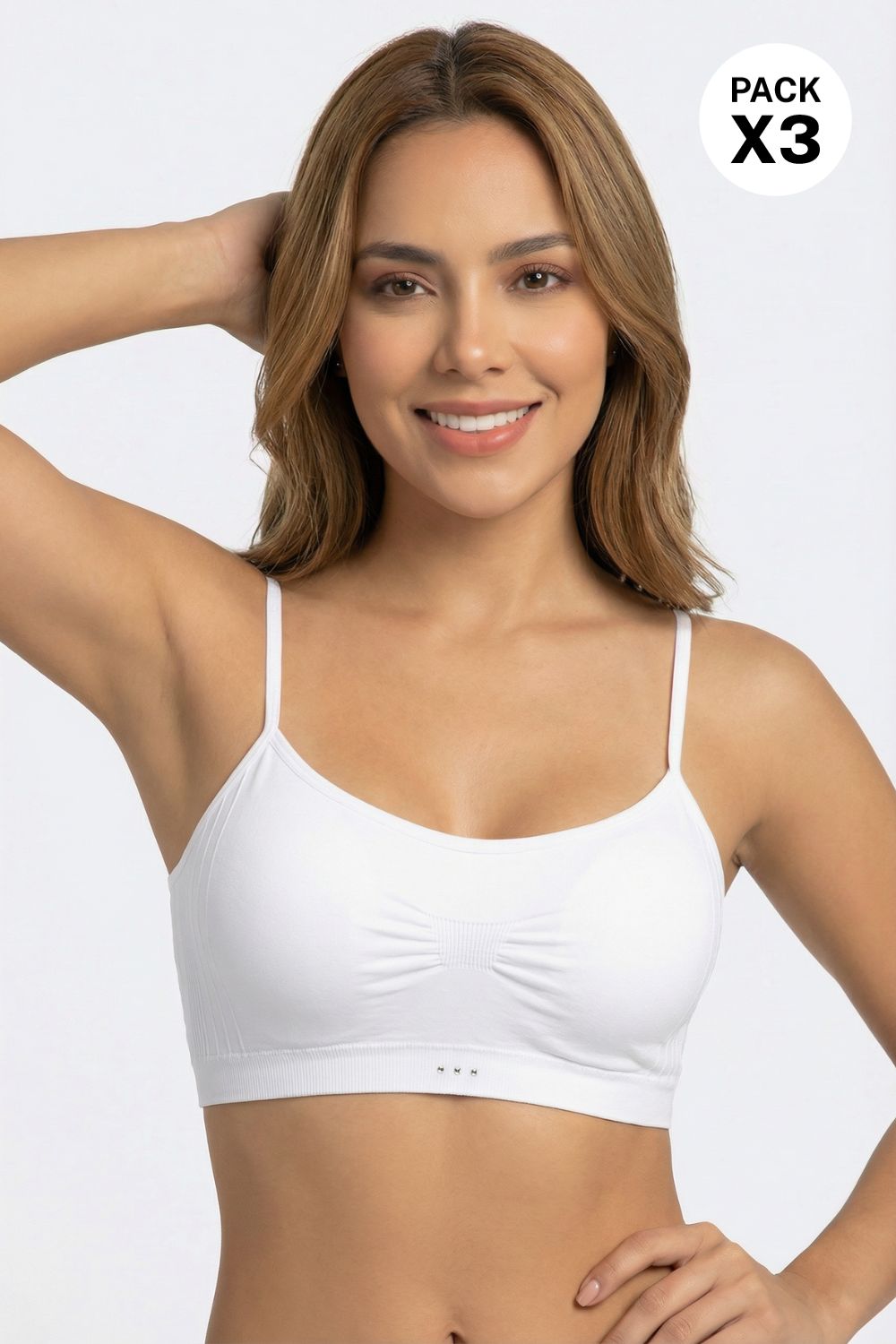 Top con copa seamless paquete x3